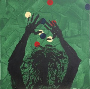 DON'T STOP ME NOW - 2019, acrylics on canvas, 70 x 70 cm