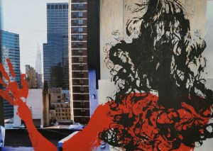 THE WAITING GAME - 2017, mixed media on canvas, 50 x 70 cm